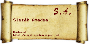 Slezák Amadea névjegykártya